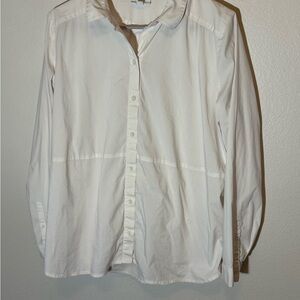 J. Jill White Casual Button Down Shirt